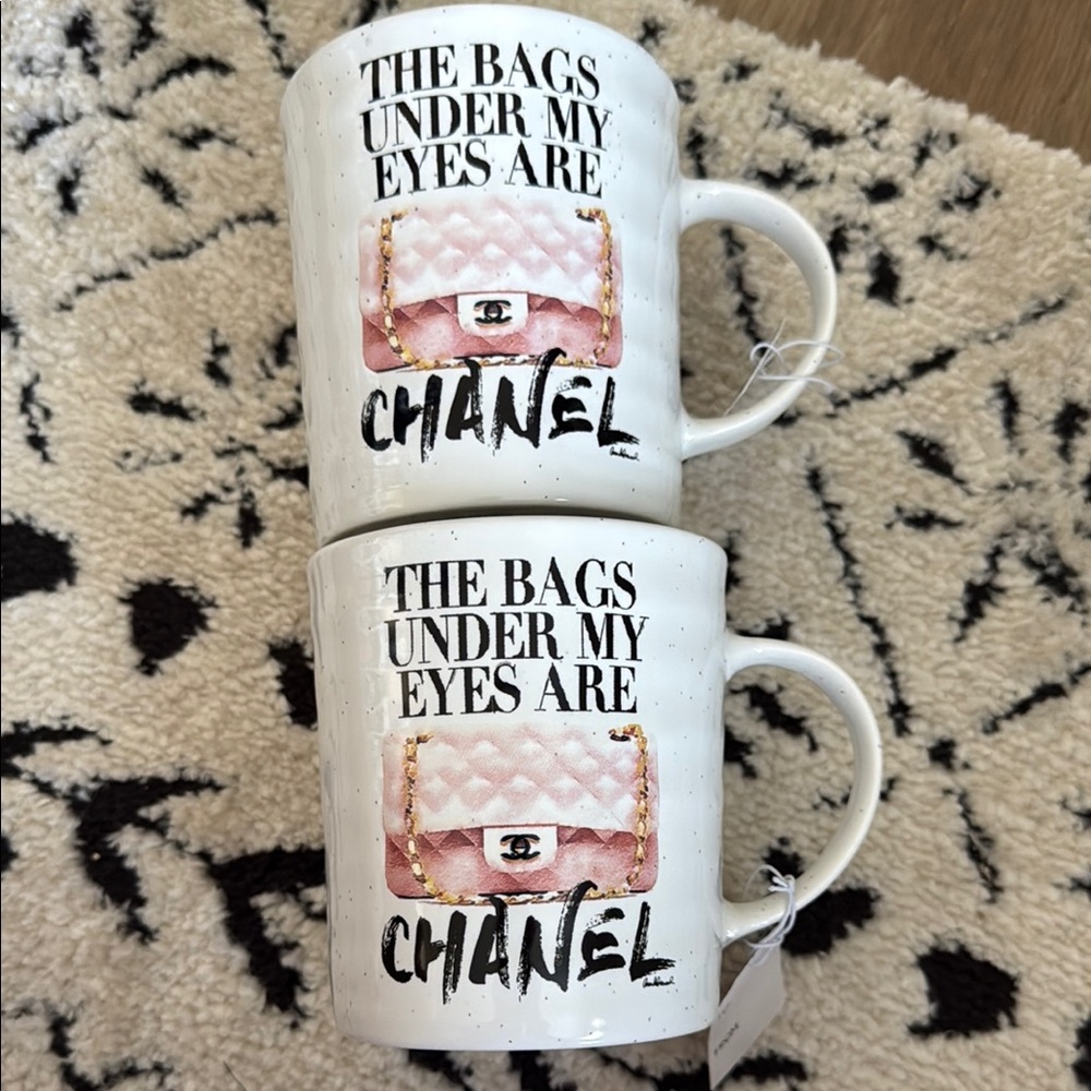 White and Pink Mug Set